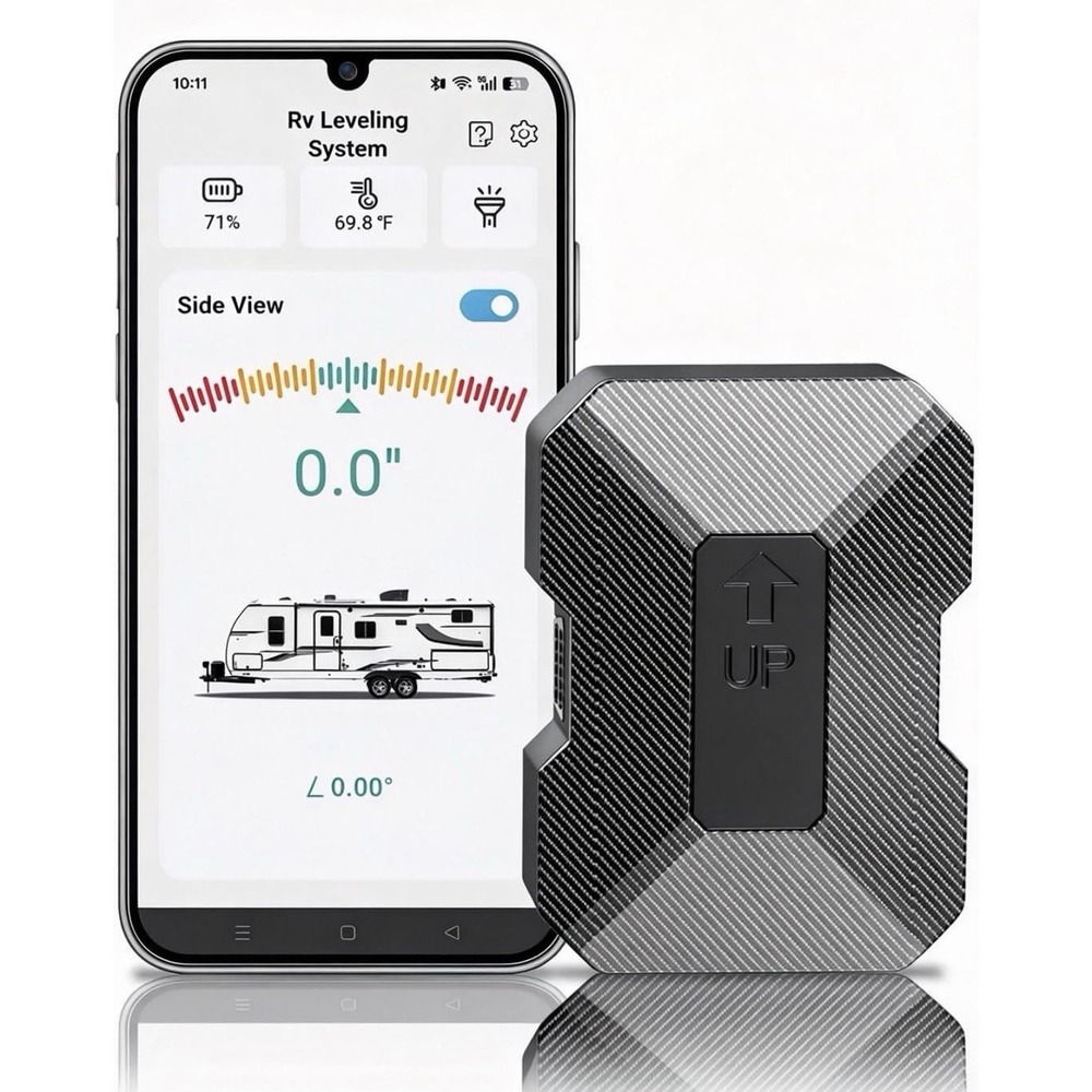 Wireless RV Leveling System - User-Friendly Phone App With Real-Time Precise Lev